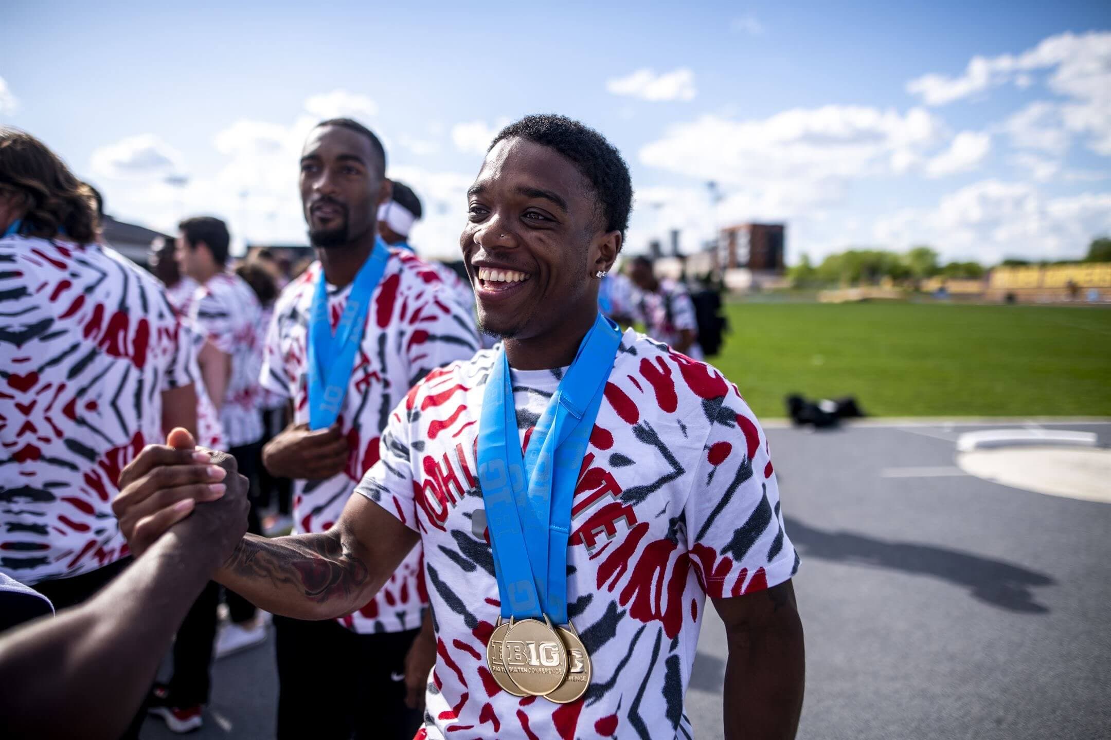 Eric Harrison Jr. at track competition