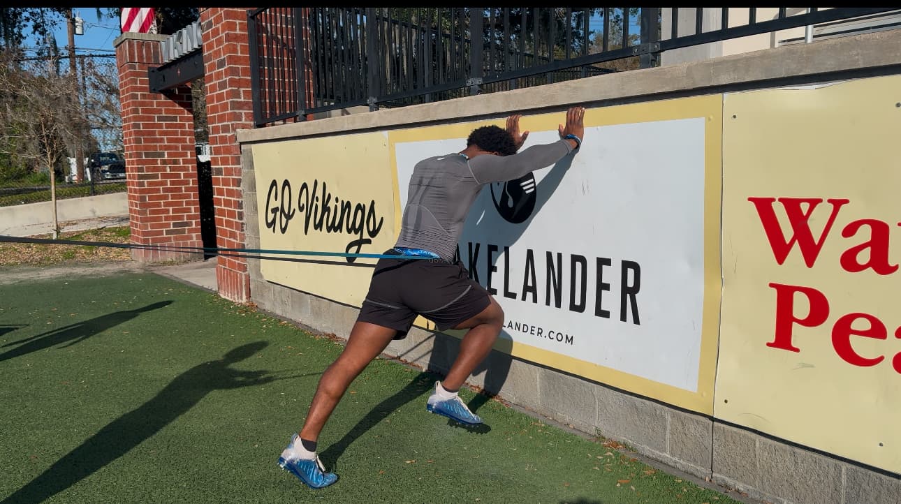 Athletes practicing speed drills