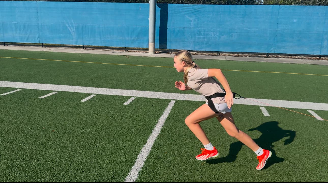 Professional speed training session